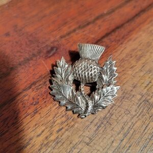 Thomas Kerr Ebbutt Sterling Silver Scottish Thistle Brooch